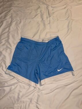 Nike Light Blue Athletic Shorts with White Accent